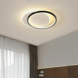 Minimalist Black Rectangular LED Flush Mount Fixture Image - 6