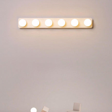 Modern Rectangular LED White Ball Wall Light Bar Image - 1