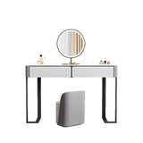 Modern Rectangular Marble Makeup Vanity with LED Mirror Image - 9