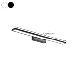 Modern Rectangular Metal Bathroom Black Vanity Light #size