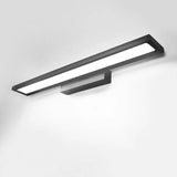 Modern Rectangular Metal Bathroom Black Vanity Light Image - 8