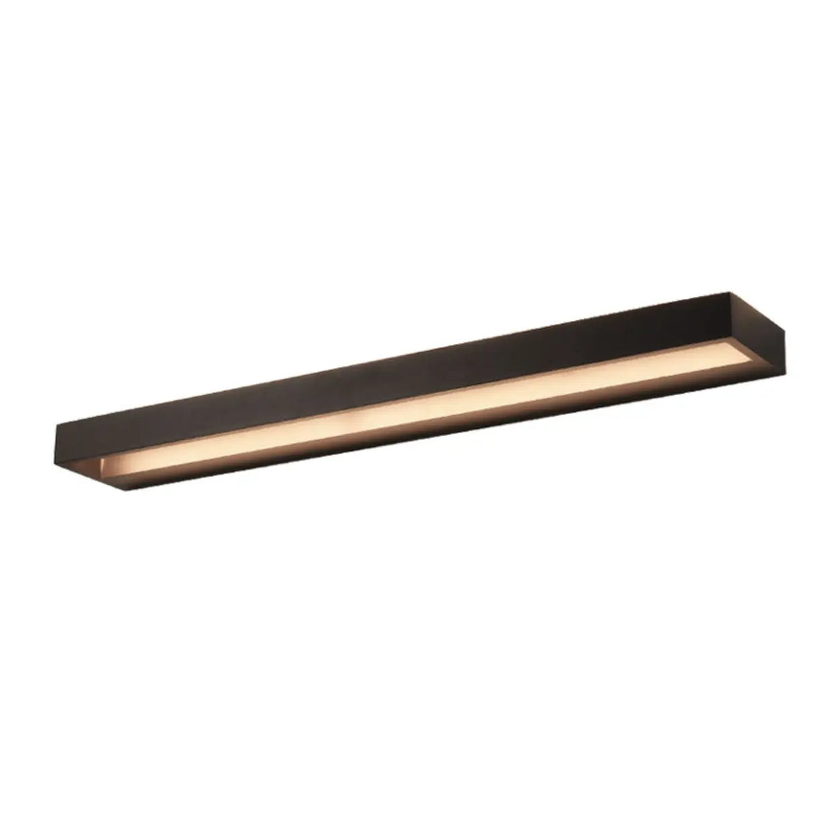 Modern Rectangular Metal Black Mirror Vanity Lights Image - 5