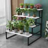 Modern Rectangular Metal Crate Large Plant Stand Black Image - 6