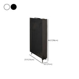 Modern Rectangular Metal Entryway Black Large Shoe Cabinet Image - 36