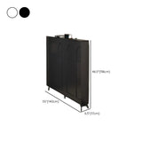 Modern Rectangular Metal Entryway Black Large Shoe Cabinet Image - 41