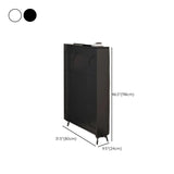 Modern Rectangular Metal Entryway Black Large Shoe Cabinet Image - 44