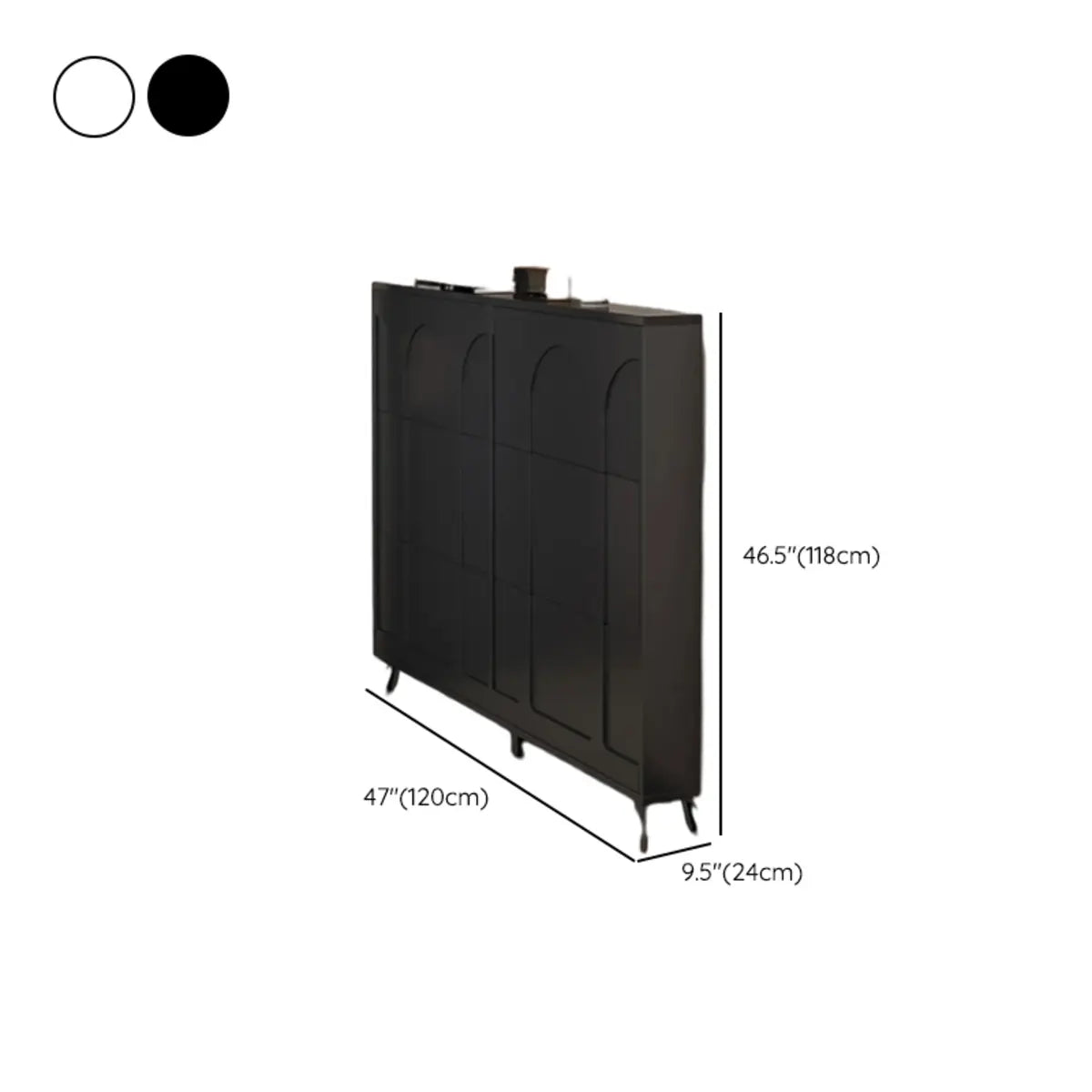 Modern Rectangular Metal Entryway Black Large Shoe Cabinet Image - 47