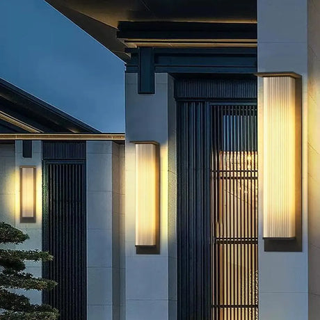 Modern Rectangular Metal LED Outdoor Wall Sconces Image - 1