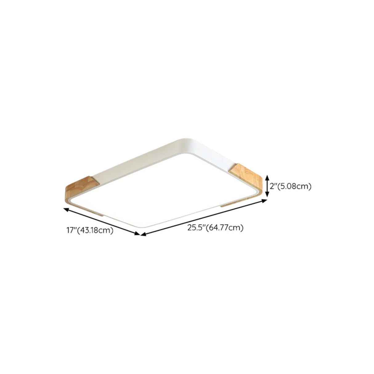 Modern Rectangular Mounted Flush Mount Ceiling Light Image - 28