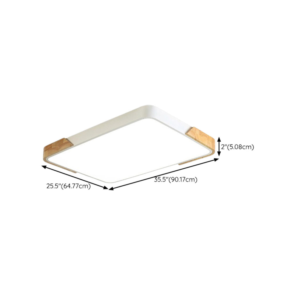 Modern Rectangular Mounted Flush Mount Ceiling Light Image - 29