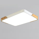 Modern Rectangular Mounted Flush Mount Ceiling Light Image - 8