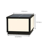 Modern Rectangular Outdoor Glass Solar LED Post Light Image - 26