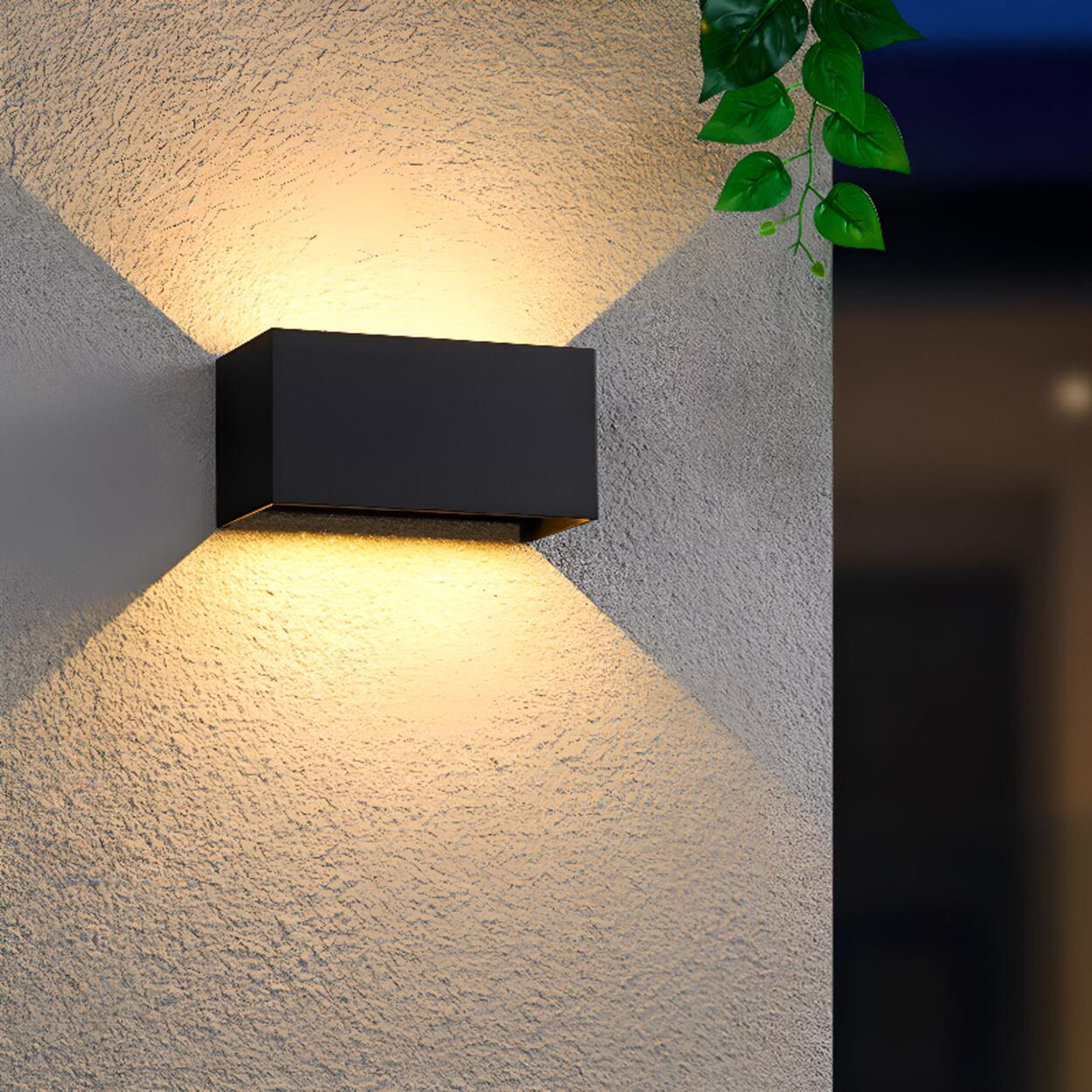 Modern Rectangular Outdoor Up Down Wall Light Image - 1