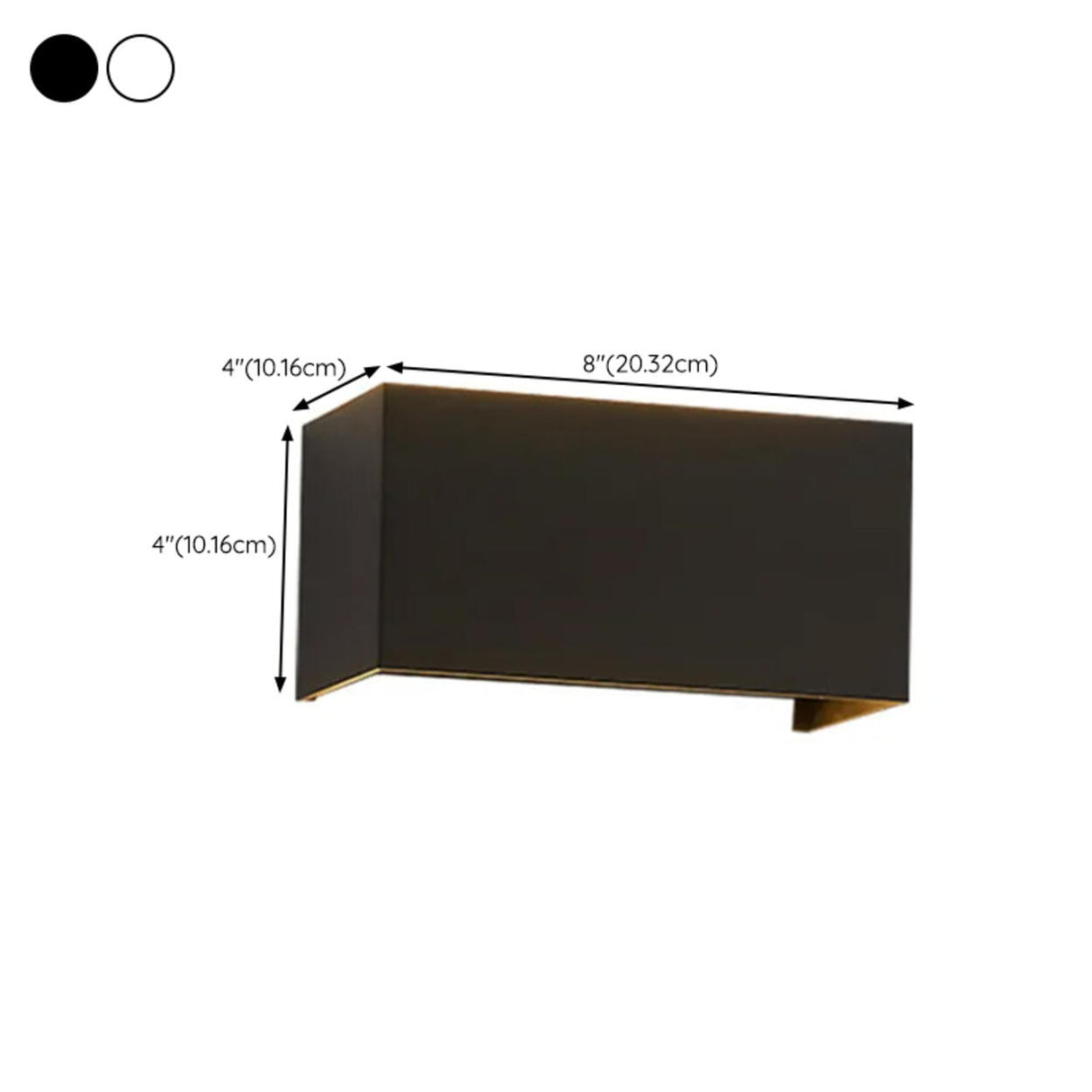 Modern Rectangular Outdoor Up Down Wall Light 