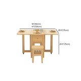 Modern Rectangular Pine Kitchen Dining Table Collapsible Image - 14