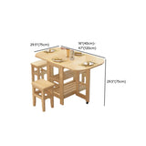 Modern Rectangular Pine Kitchen Dining Table Collapsible Image - 15