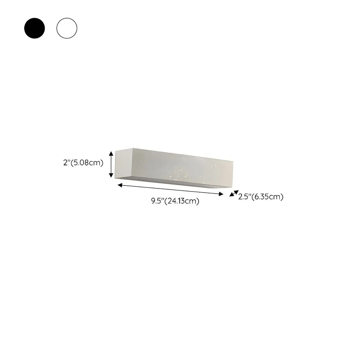 Modern Rectangular Stone Exterior Up Down Wall Light 