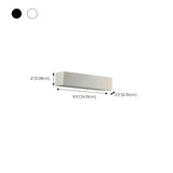 Modern Rectangular Stone Exterior Up Down Wall Light #size