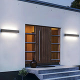 Modern Rectangular Stone Exterior Up Down Wall Light Image - 8