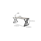 Modern Rectangular Stone Top Metal Sled Gaming Desk Image - 13