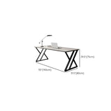 Modern Rectangular Stone Top Metal Sled Gaming Desk #size