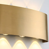 Modern Rectangular Wall Light Outdoor Gold 2 Lights Image - 11