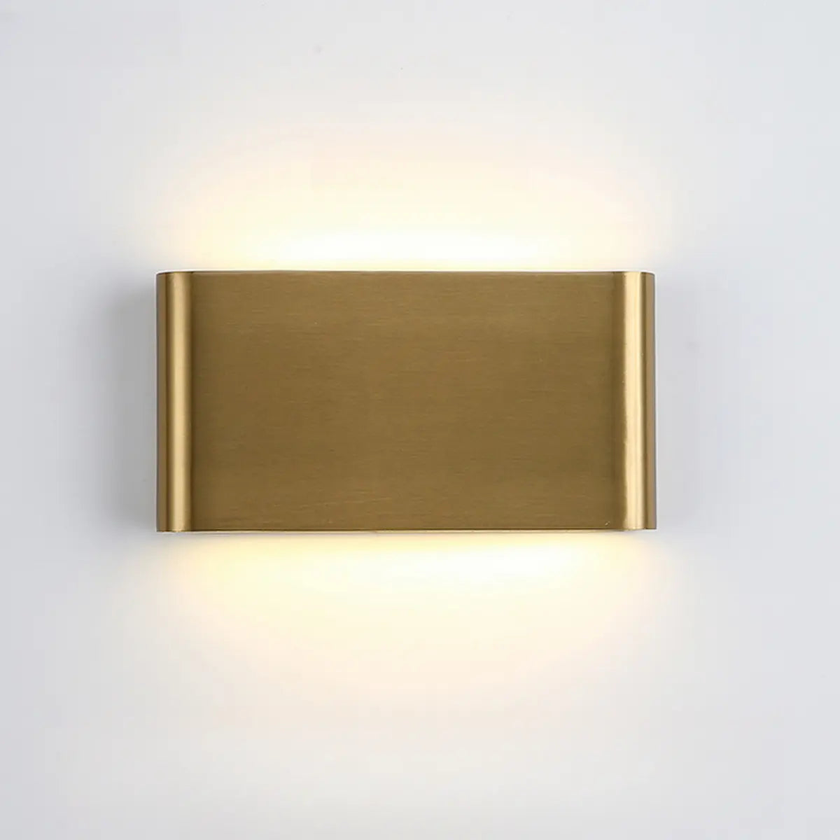 Modern Rectangular Wall Light Outdoor Gold 2 Lights Image - 5