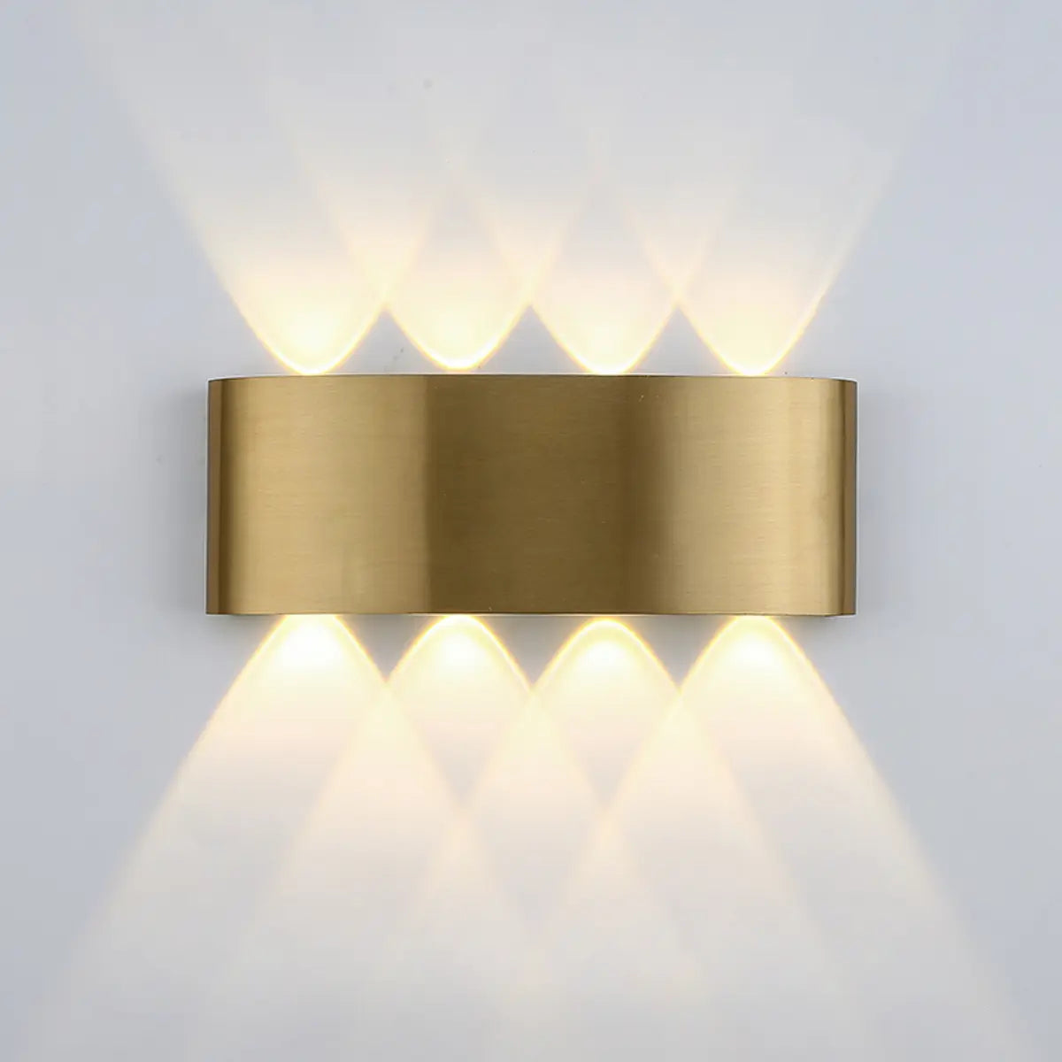 Modern Rectangular Wall Light Outdoor Gold 2 Lights Image - 6