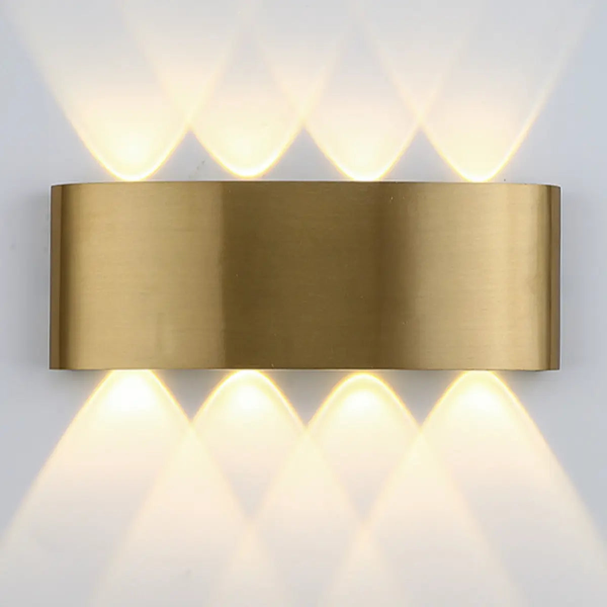 Modern Rectangular Wall Light Outdoor Gold 2 Lights Image - 8