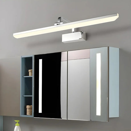 Modern Rectangular White Bathroom LED Vanity Light Image - 1