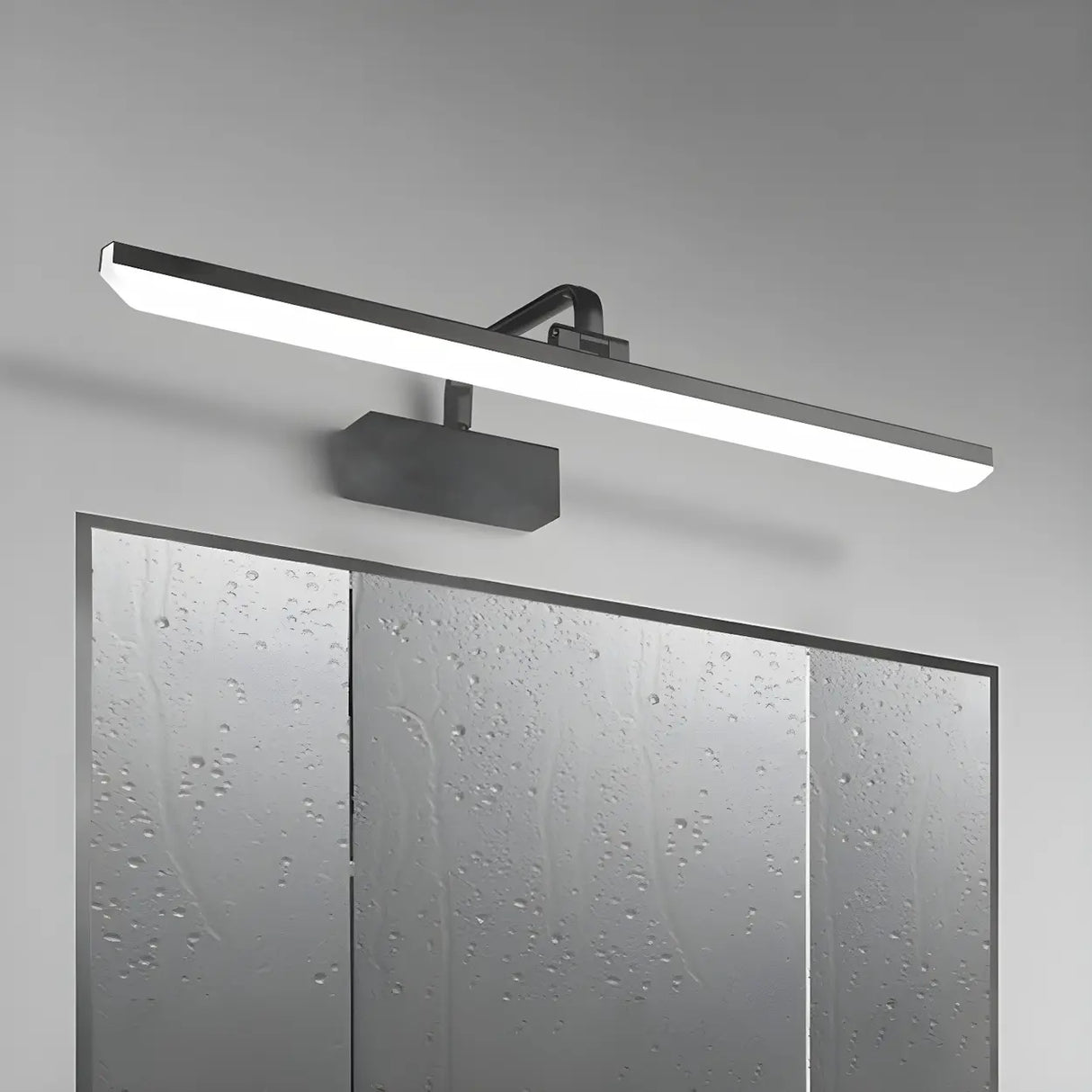 Modern Rectangular White Bathroom LED Vanity Light Image - 12