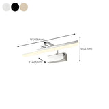 Modern Rectangular White Bathroom LED Vanity Light Image - 26