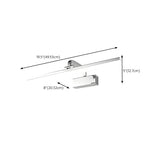 Modern Rectangular White Bathroom LED Vanity Light Image - 27