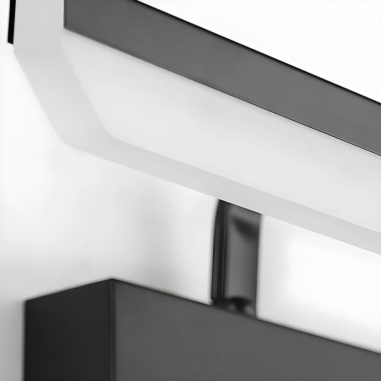 Modern Rectangular White Bathroom LED Vanity Light Image - 7