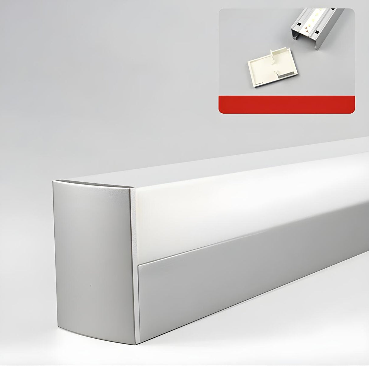 Modern Rectangular White Bathroom Vanity Wall Light Image - 7