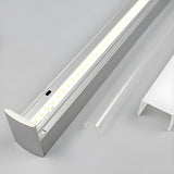 Modern Rectangular White Bathroom Vanity Wall Light Image - 8