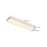 Modern Rectangular White LED Flush Mount Ceiling Light Image - 22