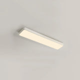 Modern Rectangular White LED Flush Mount Ceiling Light Image - 5