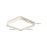 Modern Rectangular White LED Flush Mount Light Image - 12