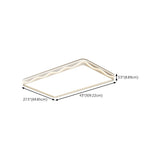 Modern Rectangular White LED Flush Mount Light Image - 13