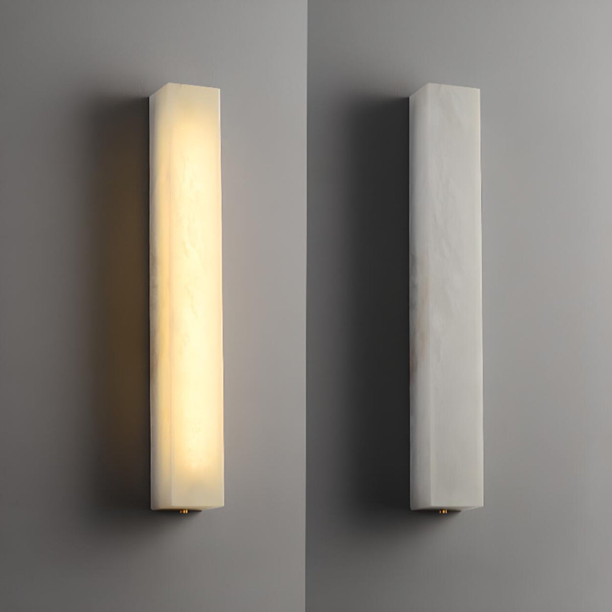 Modern Rectangular White Metal Wall Sconce Light Image - 15