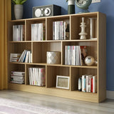 Modern Rectangular White Standard Wood Storage Bookcase Image - 4