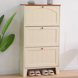 Modern Rectangular Wood Hallway Green Large Shoe Storage Image - 3