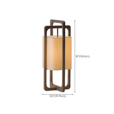 Modern Rectangular Wooden Frame Lihou Floor Lamp Image - 13