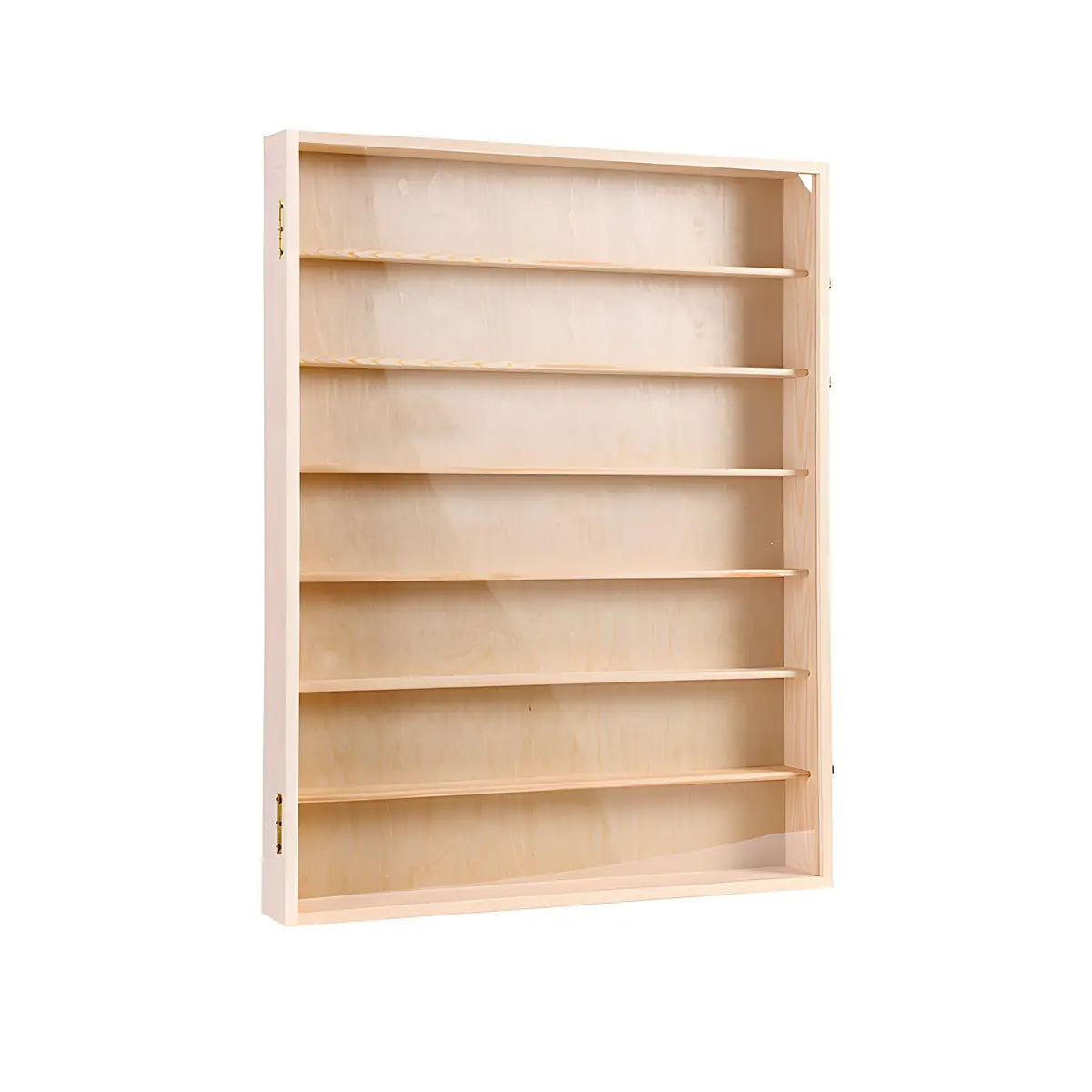 Modern Rectangular Wooden Natural Pine Display Cabinet Image - 10