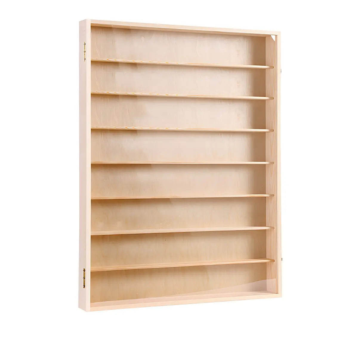 Modern Rectangular Wooden Natural Pine Display Cabinet Image - 12