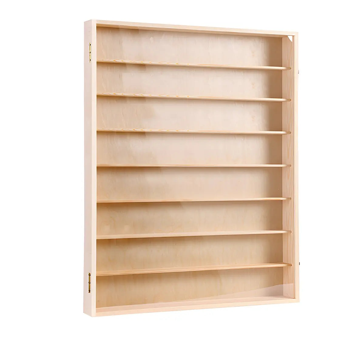 Modern Rectangular Wooden Natural Pine Display Cabinet Image - 13