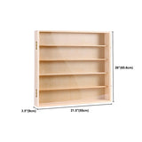 Modern Rectangular Wooden Natural Pine Display Cabinet #size