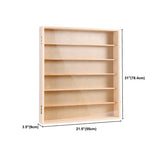 Modern Rectangular Wooden Natural Pine Display Cabinet Image - 15