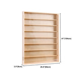 Modern Rectangular Wooden Natural Pine Display Cabinet Image - 19